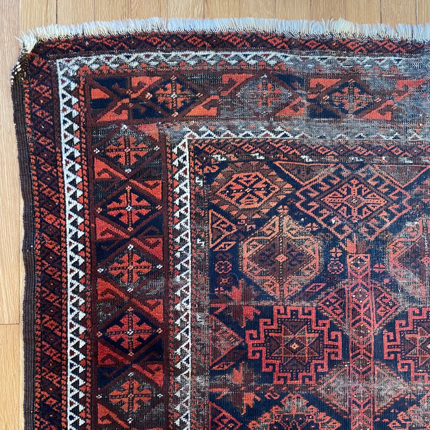 Antique Rug, 3' 5 x 6' 5 Blue