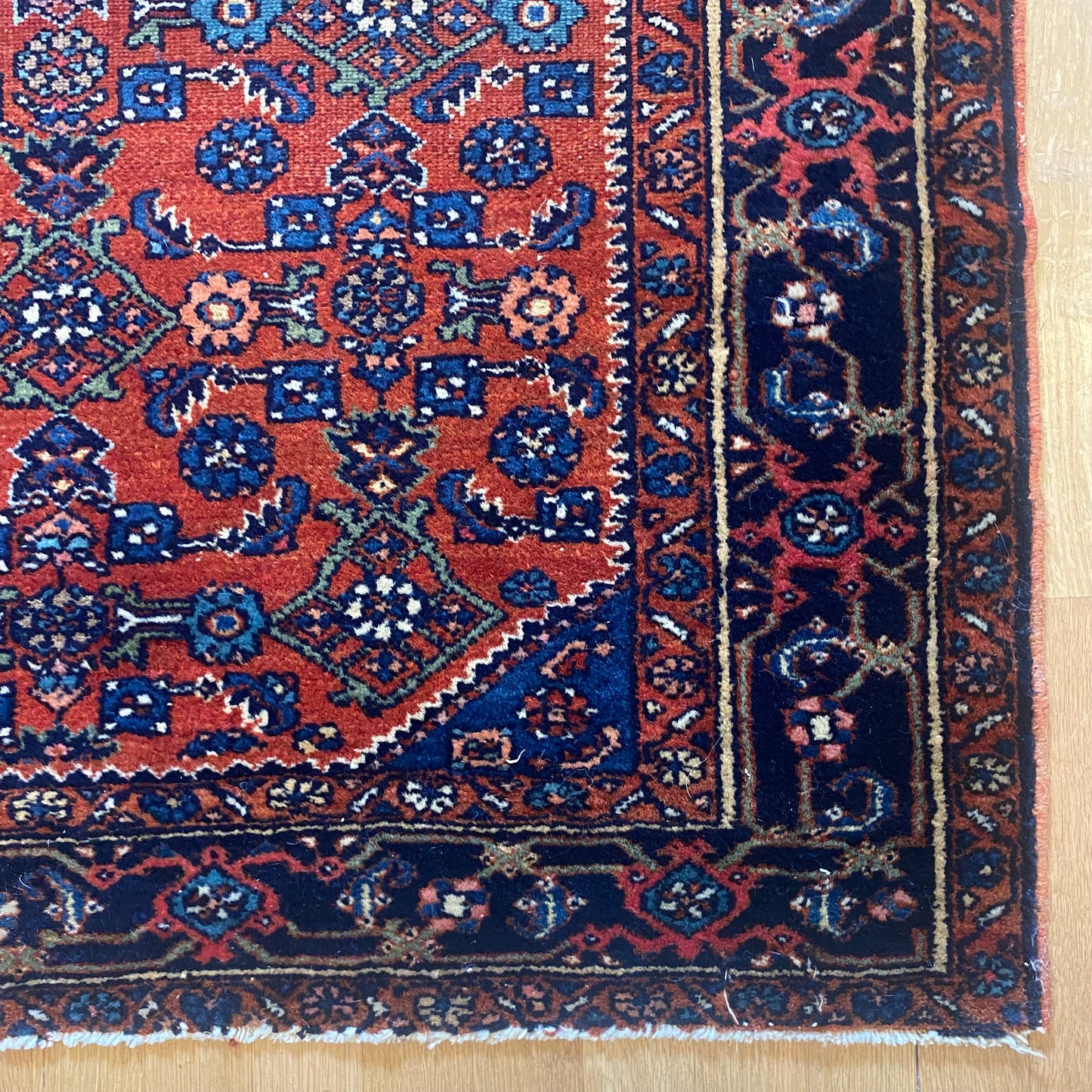 Vintage Rug, 3' 5 x 5' Red