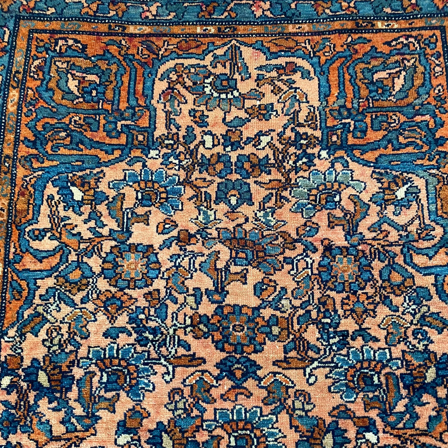 Persian Lilihan, 3' 4 x 6' 3 Salmon Vintage - Jessie's Oriental Rugs