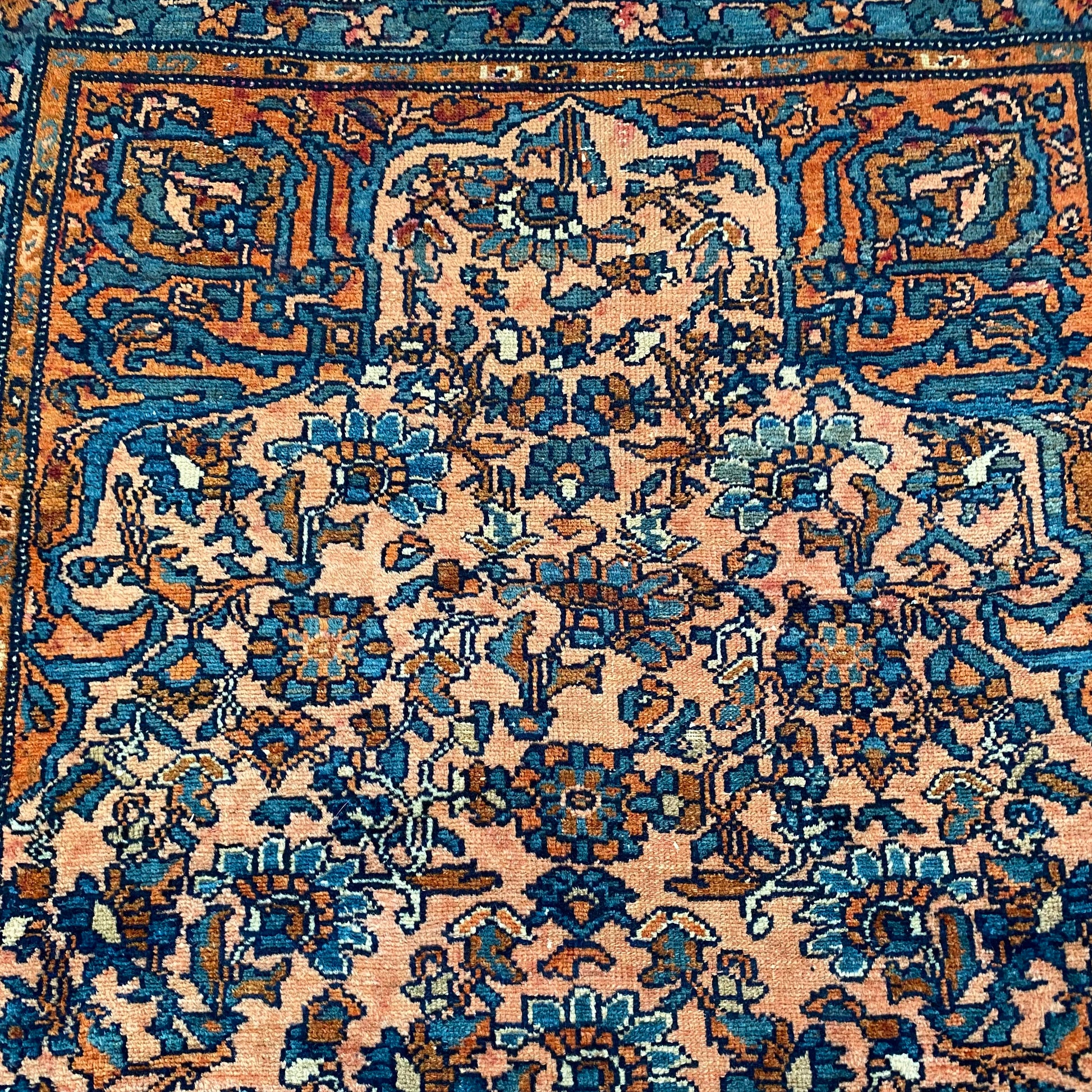 Persian Lilihan, 3' 4 x 6' 3 Salmon Vintage - Jessie's Oriental Rugs