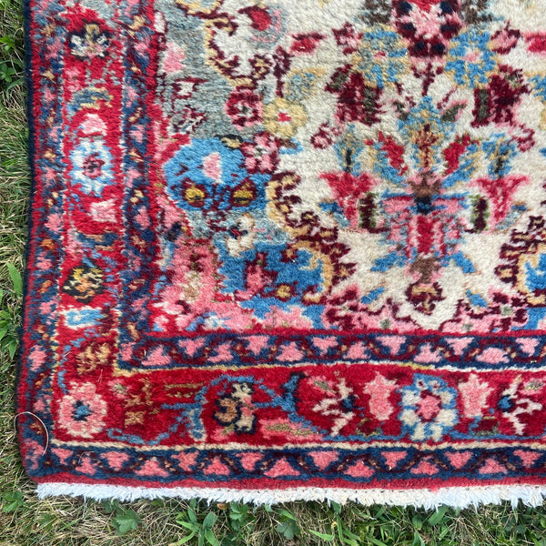 Vintage Rug, 2' 4 x 16' 11 White