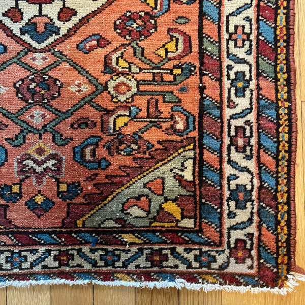 Vintage Rug, 2' 4 x 2' 10 Red Orange