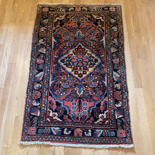 Vintage Rug, 2' 7 x 4' Pink