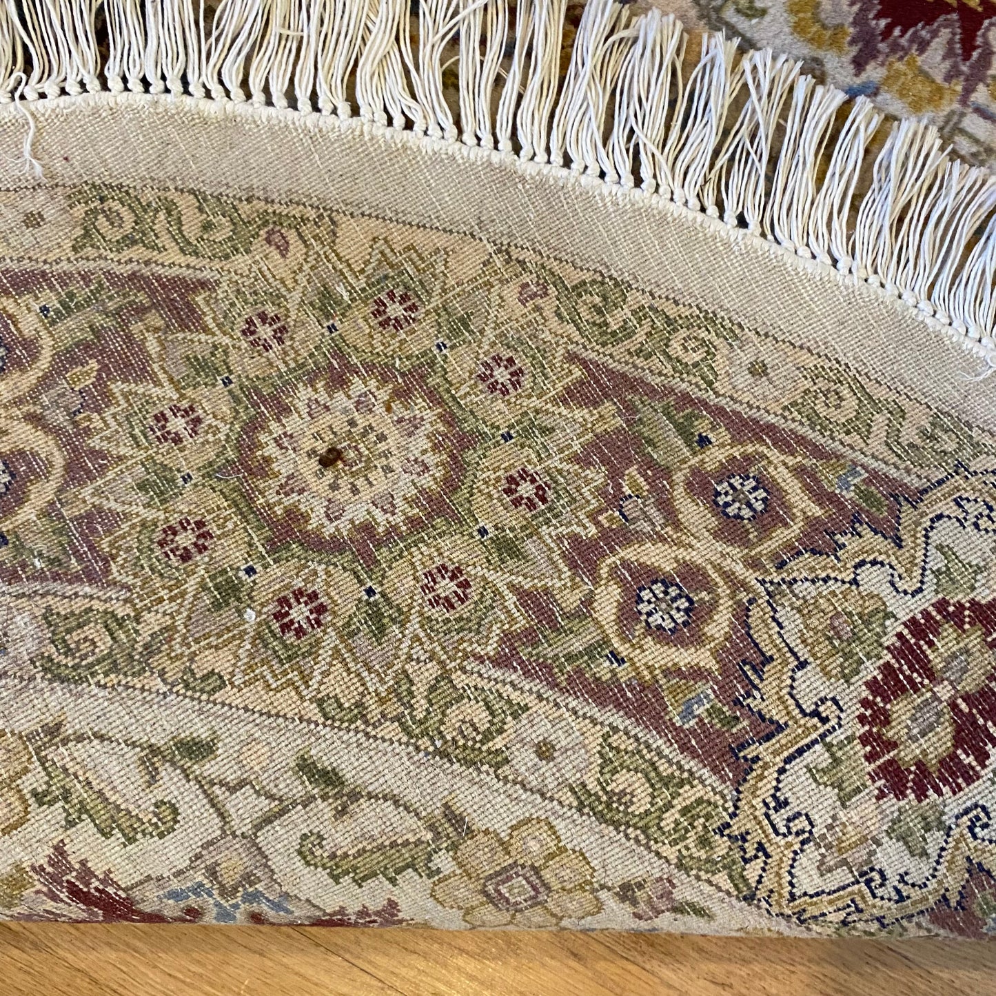 Vintage Rug, 4' 6 x 4' 6 Cream
