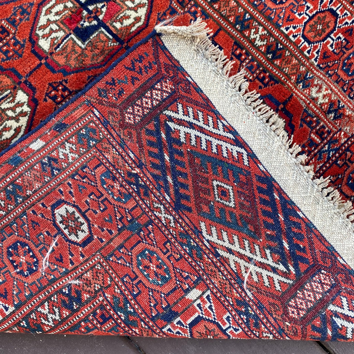 Vintage Rug, 2' 7 x 4' Red Brown