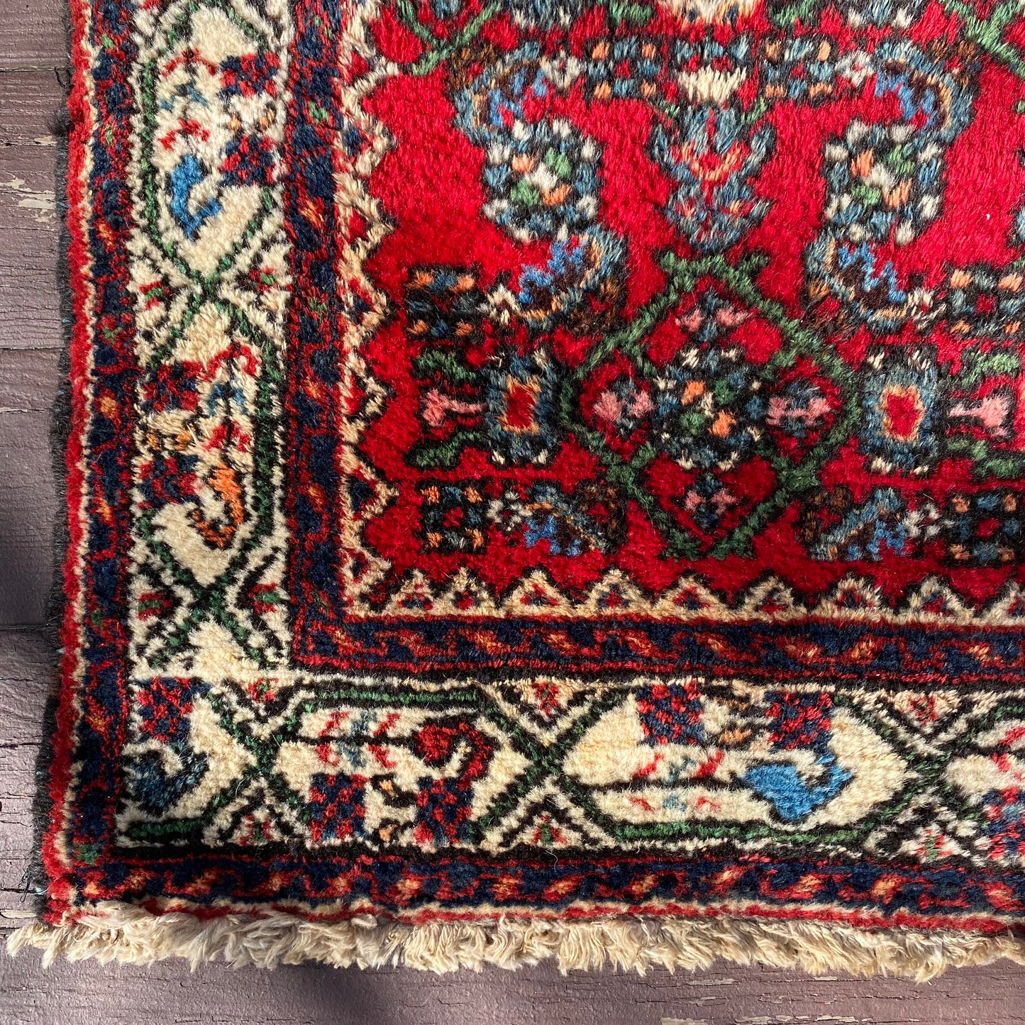 Vintage Rug, 3' 4 x 5' Red