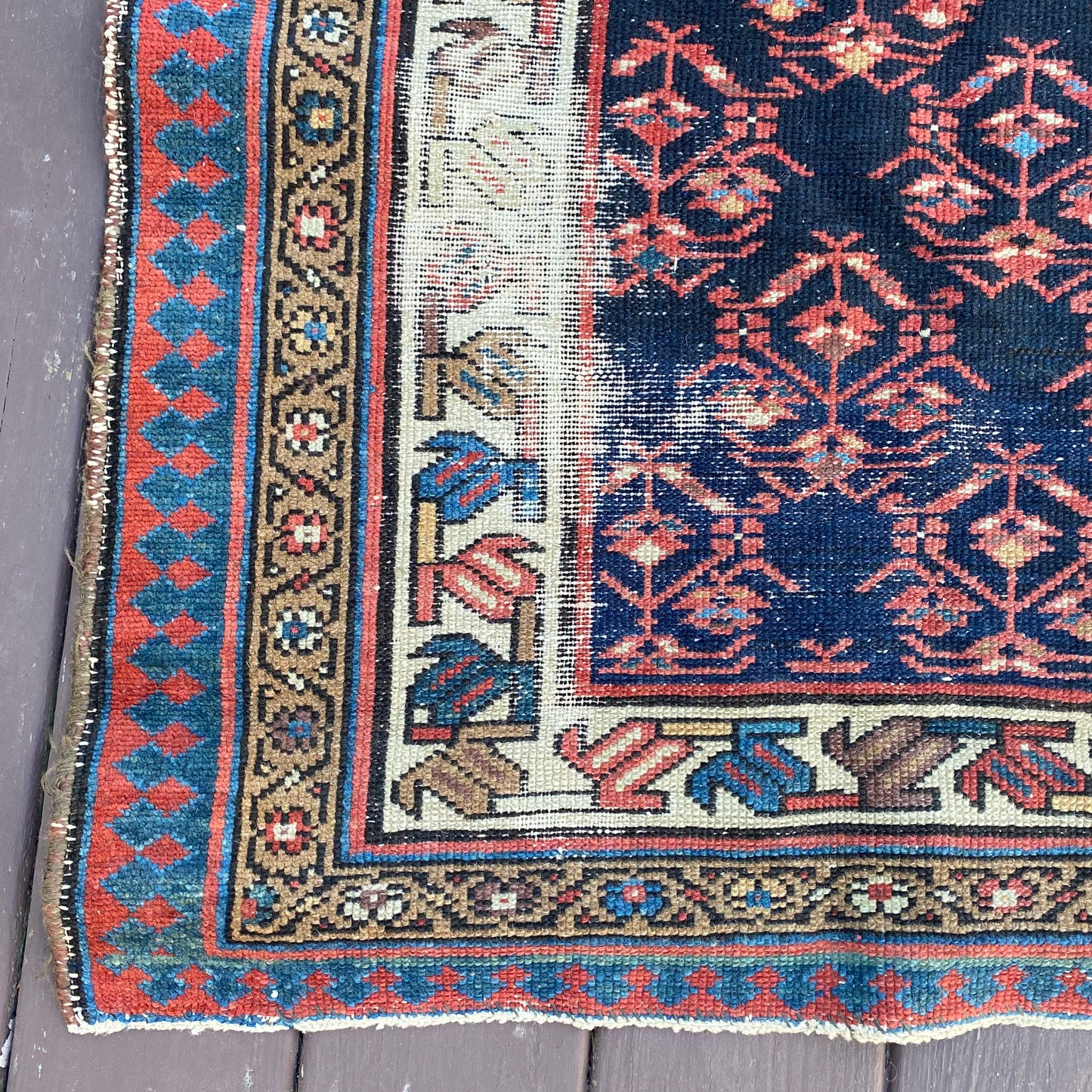 Vintage Rug, 3' 2 x 4' 11 Blue - Jessie's Oriental Rugs