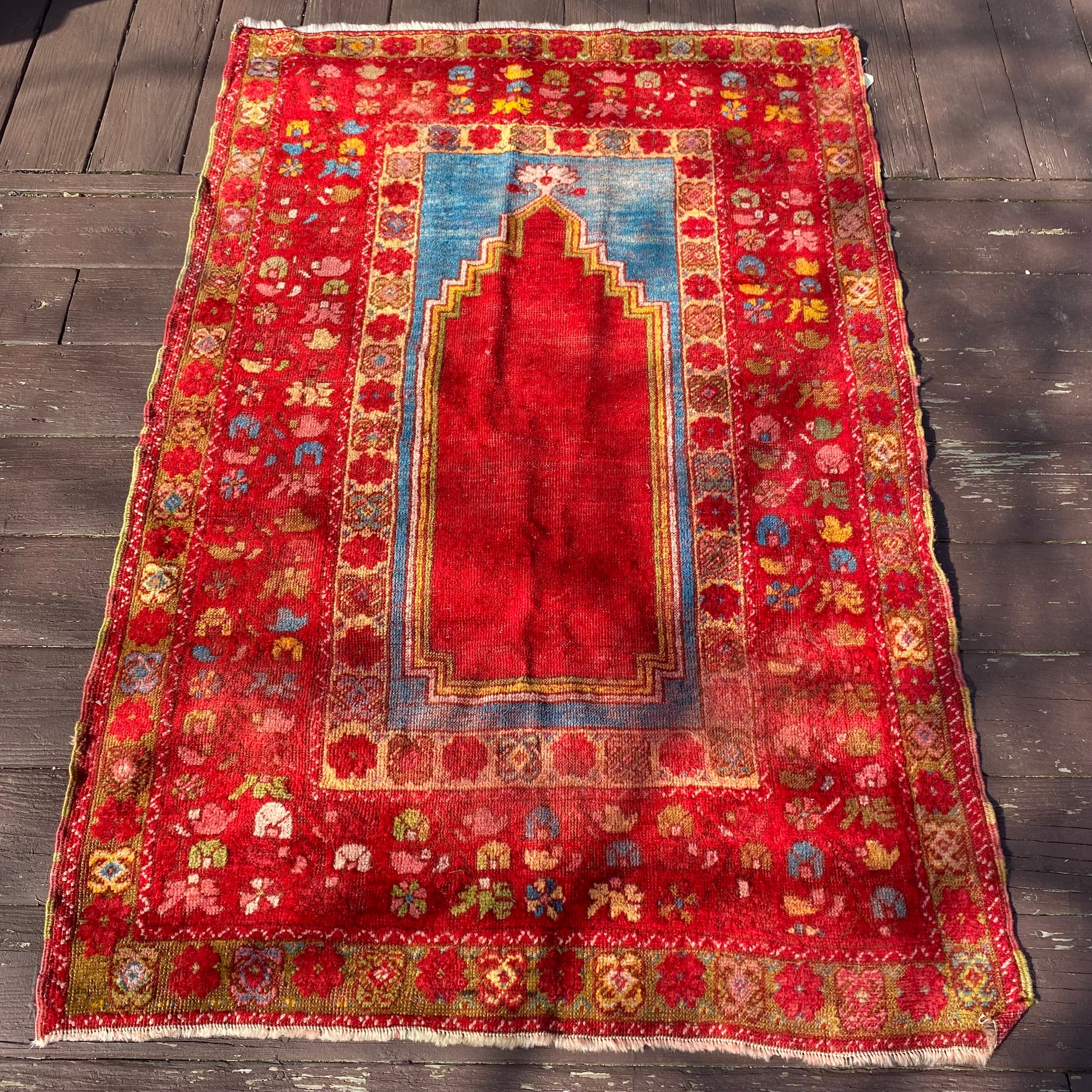 Vintage Rug, 3' 4 x 5' Red - Jessie's Oriental Rugs
