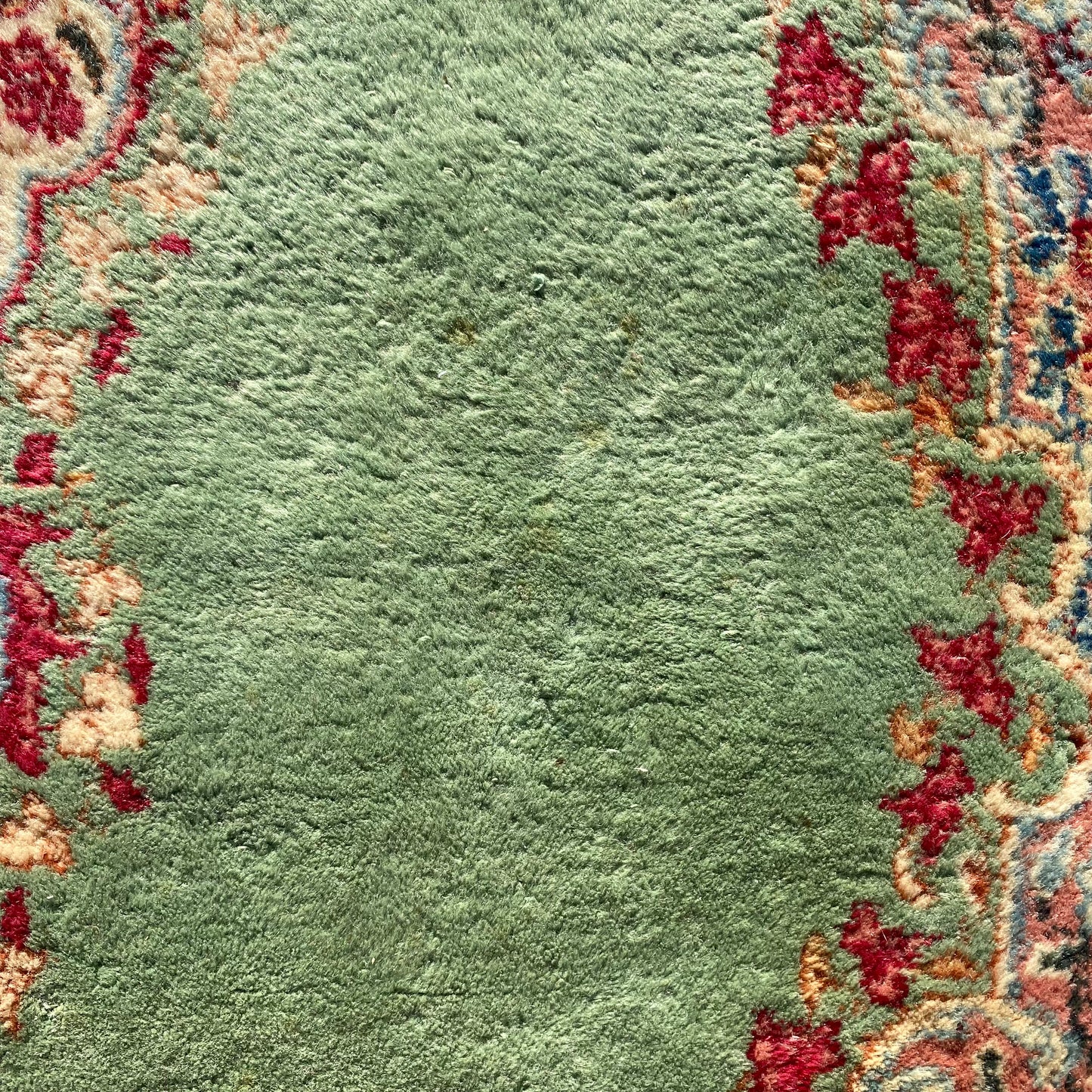 Vintage Rug, 4' 2 x 7' Green