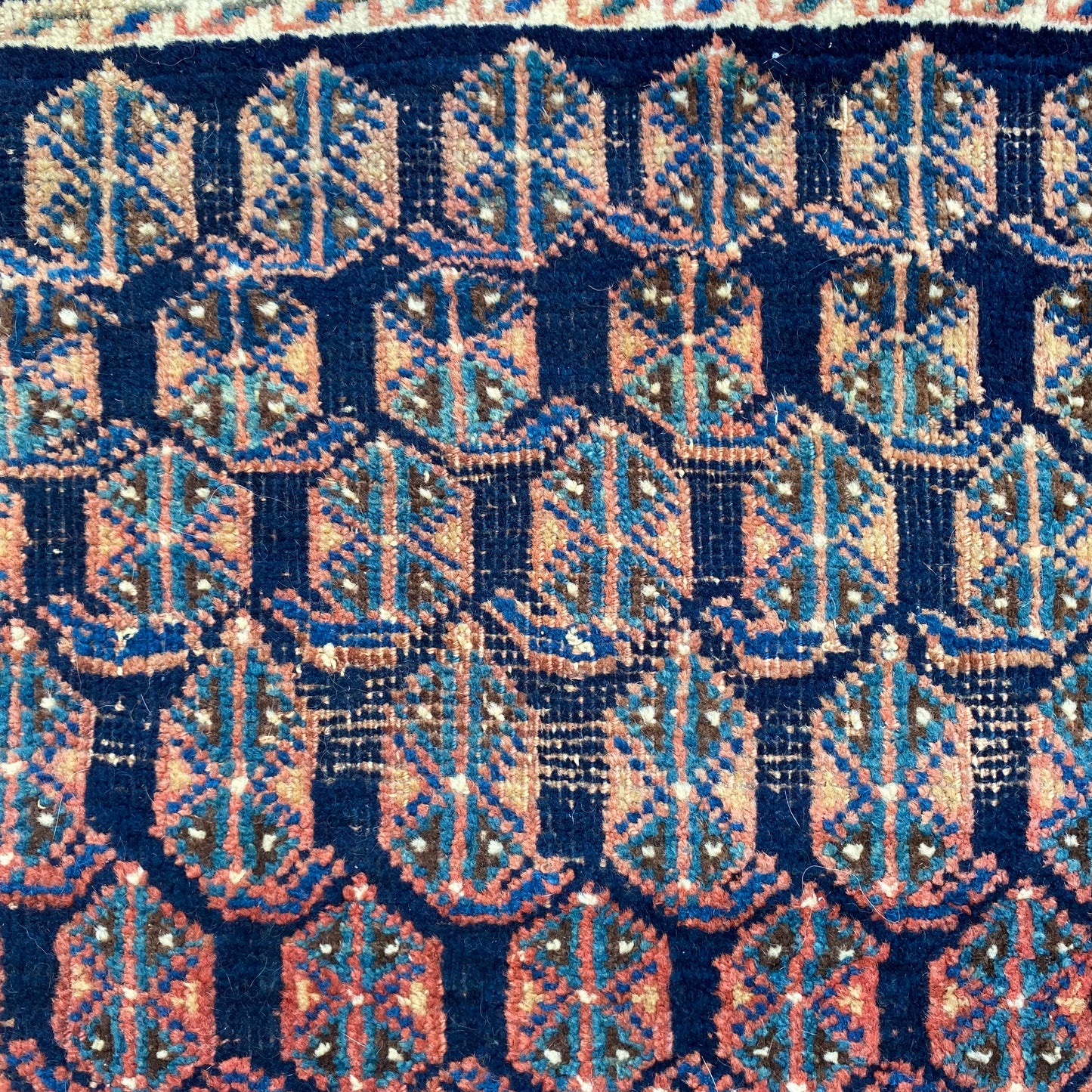 Vintage Rug, 4' x 4' 11 Blue