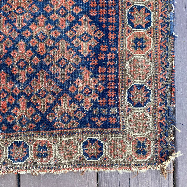 Vintage Rug, 1' 8 x 2' 5 Blue