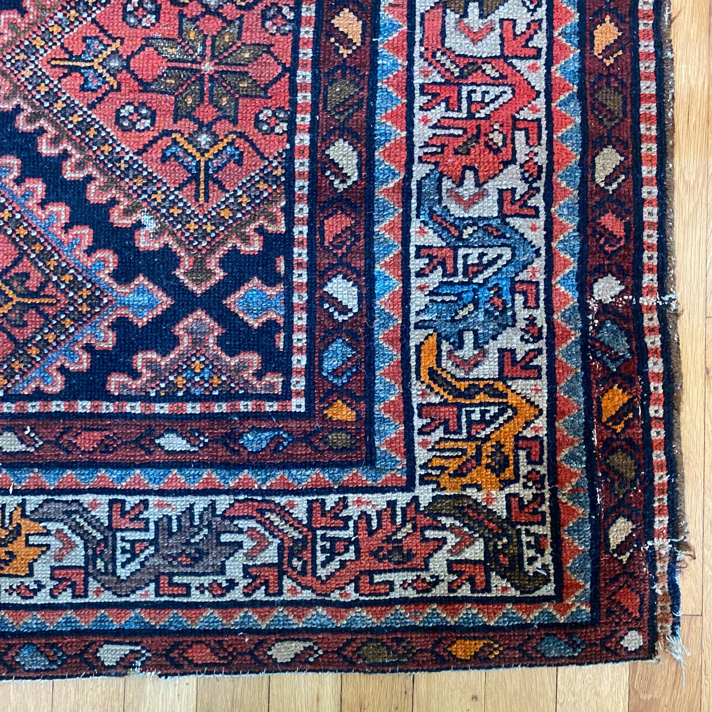 Antique Rug, 4' 1 x 6' 5 Blue