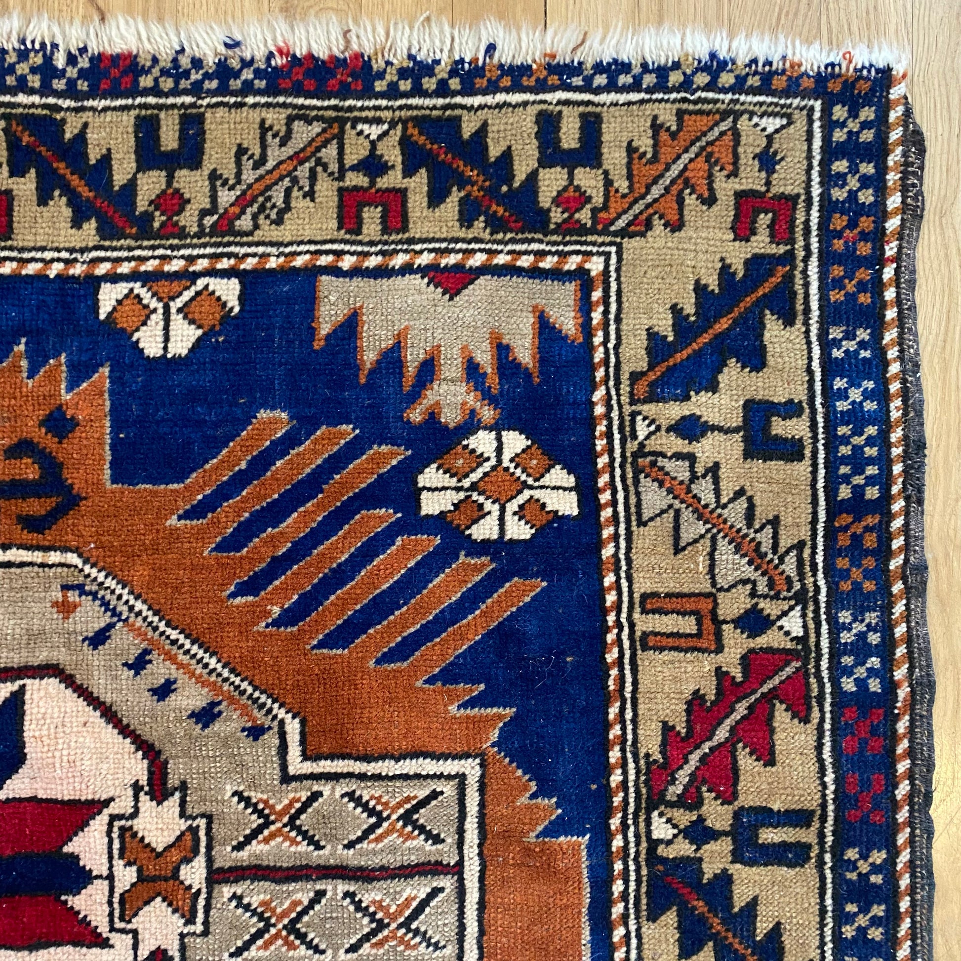 Turkish Rug, 3' 11 x 5' 9 Vintage Blue - Jessie's Oriental Rugs