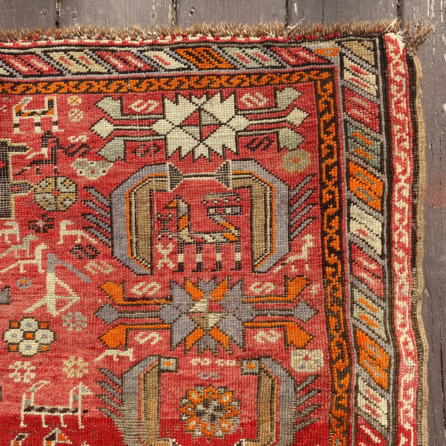 Vintage Rug, 3' 10 x 6' Orange