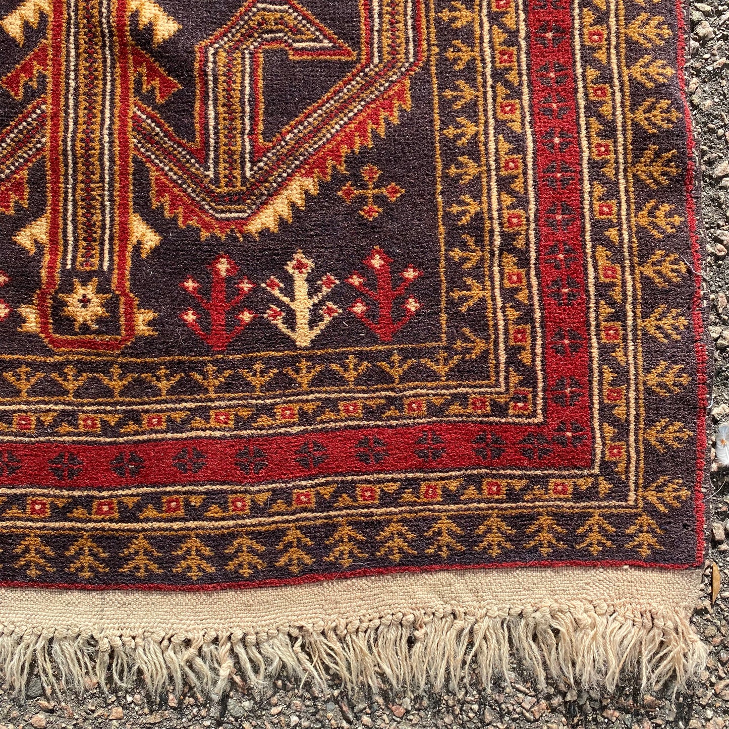 Vintage Rug, 2' 5 x 9' 3 Dark Blue