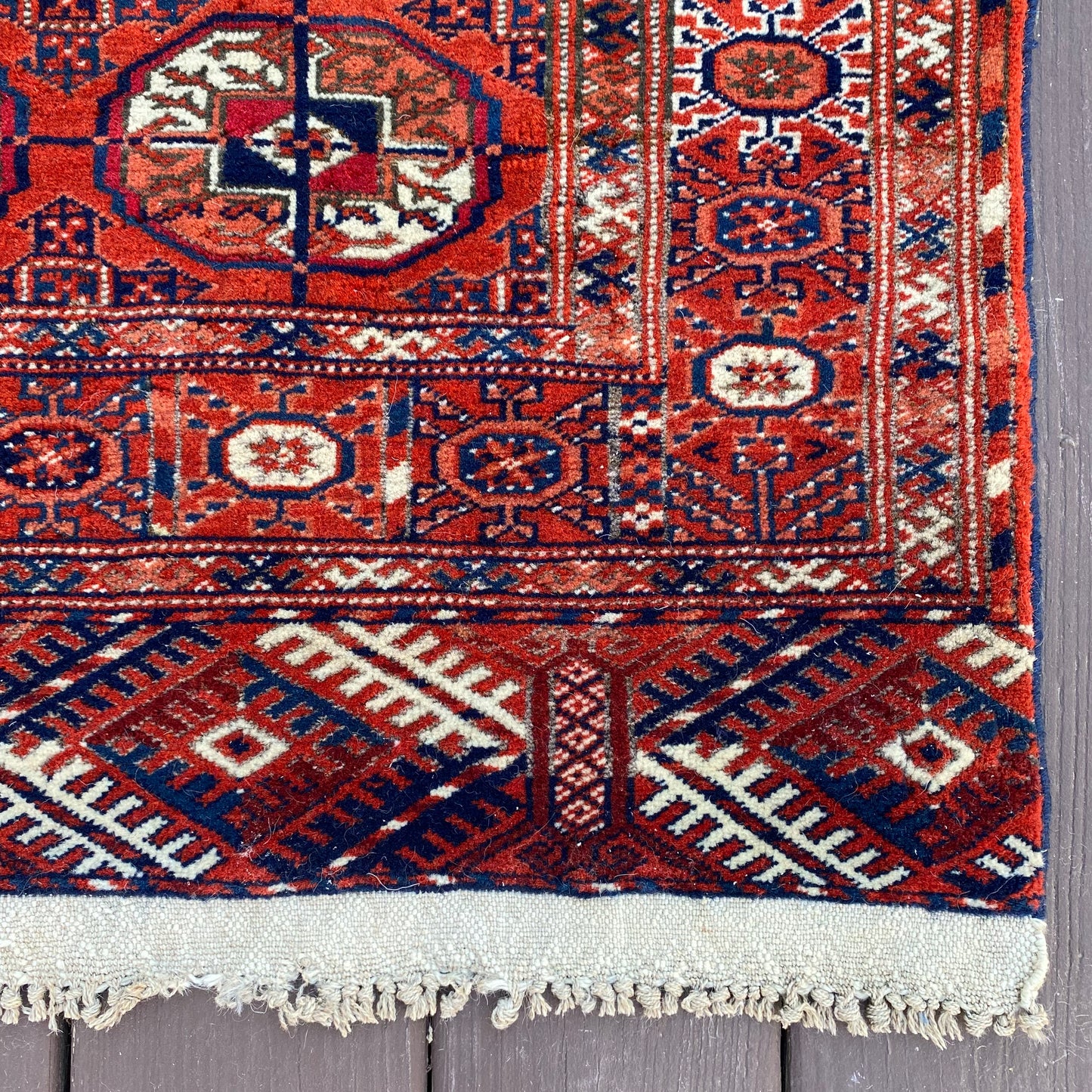 Vintage Rug, 2' 7 x 4' Red Brown