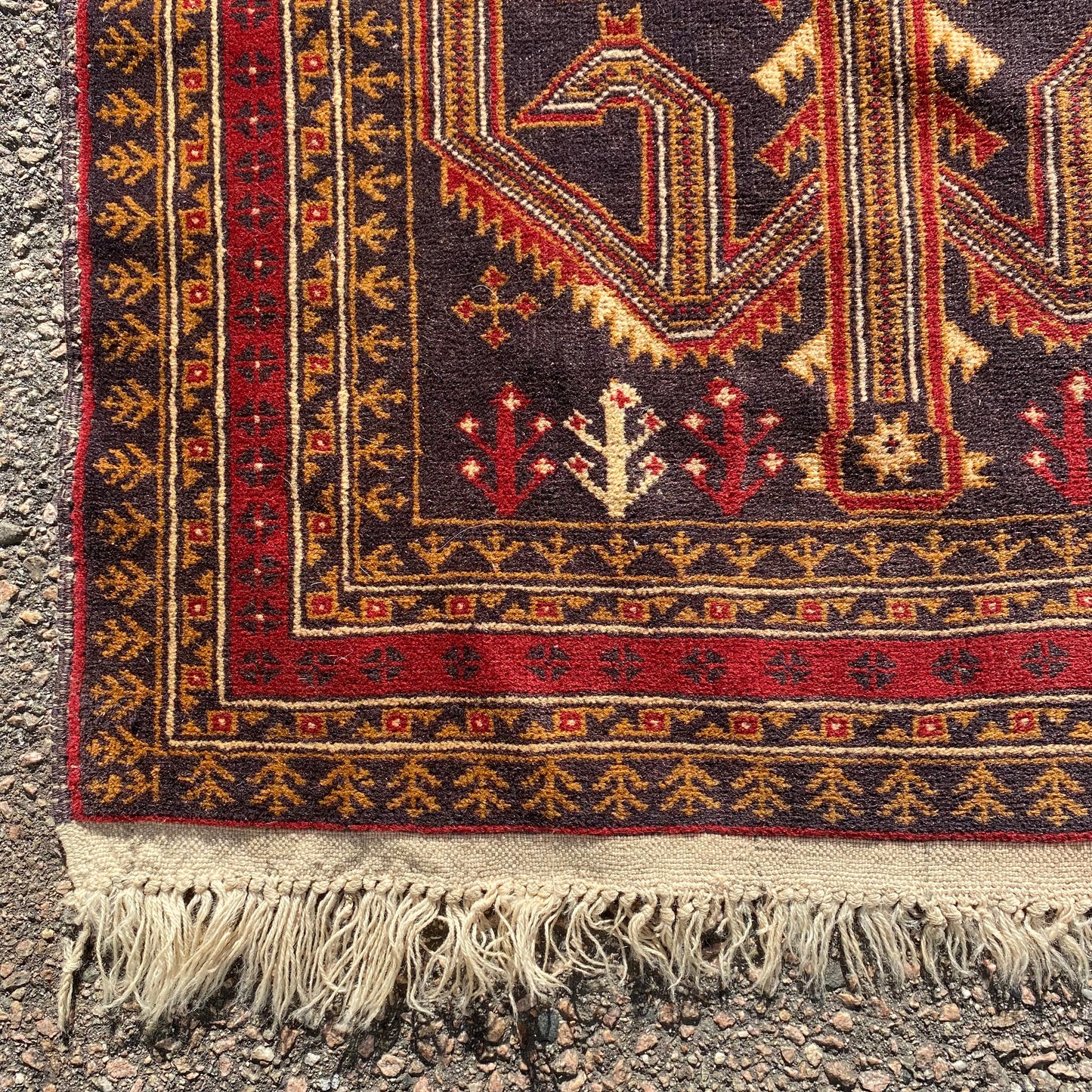 Vintage Rug, 2' 5 x 9' 3 Dark Blue