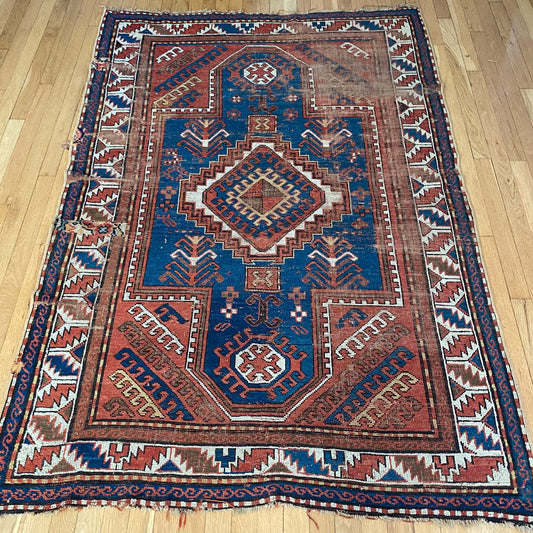 Vintage Rug, 4' 5 x 6' 7 Terracotta