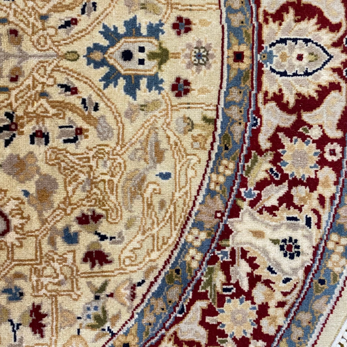 Vintage Rug, 3' 7 x 3' 8 Cream