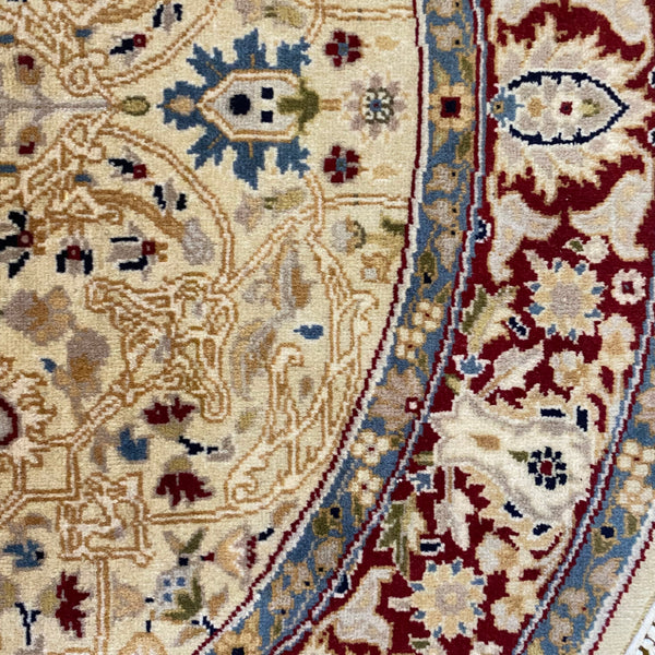 Vintage Rug, 3' 7 x 3' 8 Cream