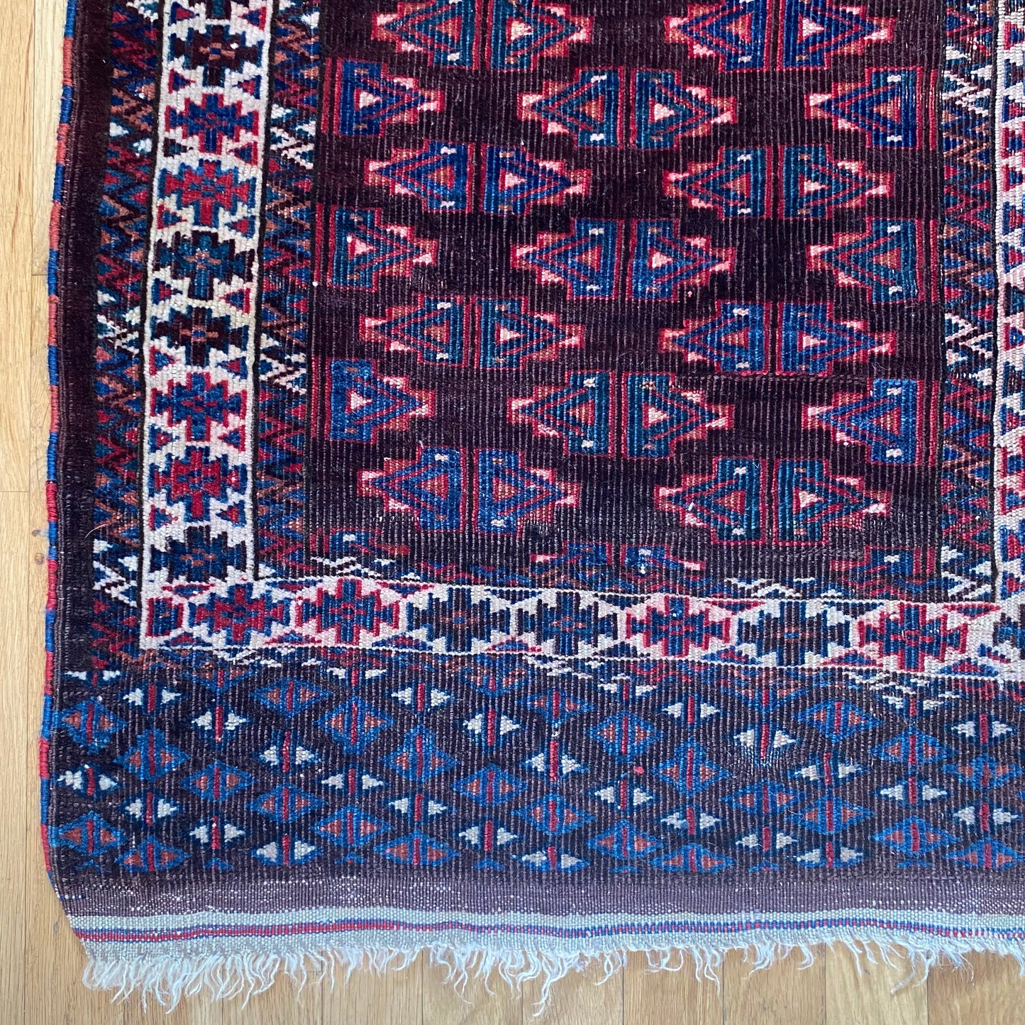 Turkmen Ensi, 3' 11 x 5' 4 Vintage Brown - Jessie's Oriental Rugs