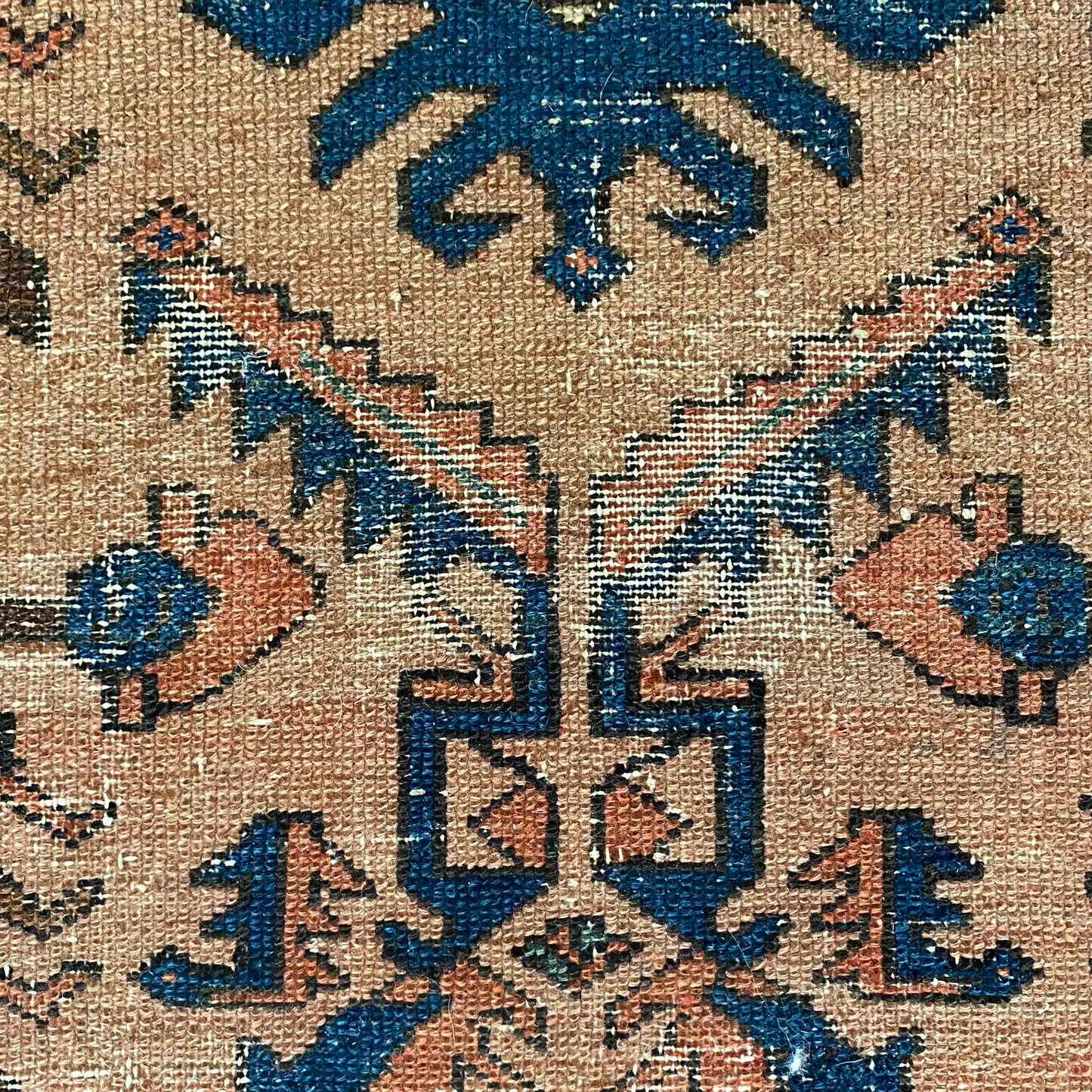 RESERVED Persian Rug, 3' 7 x 6' 4 Vintage Dusty Rose