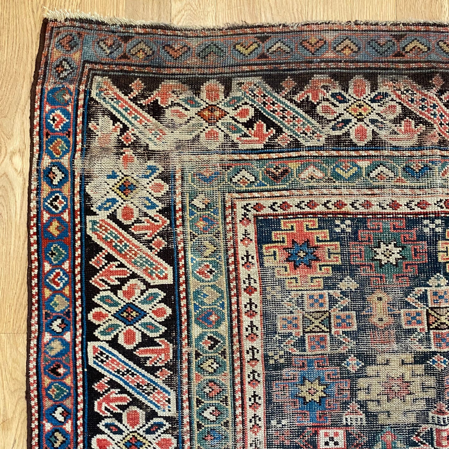 Antique Rug, 3' 4 x 5' Blue