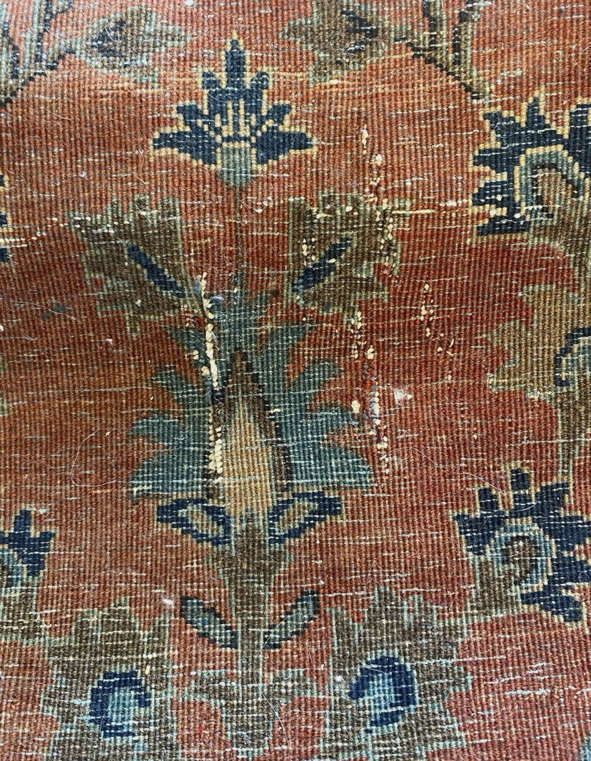 Vintage Rug 3' 6 x 4' 11 Terracotta