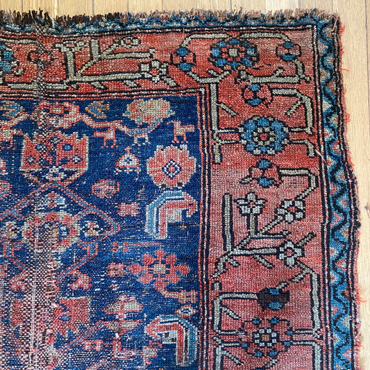 Antique Rug, 3' 4 x 6' 4 Blue