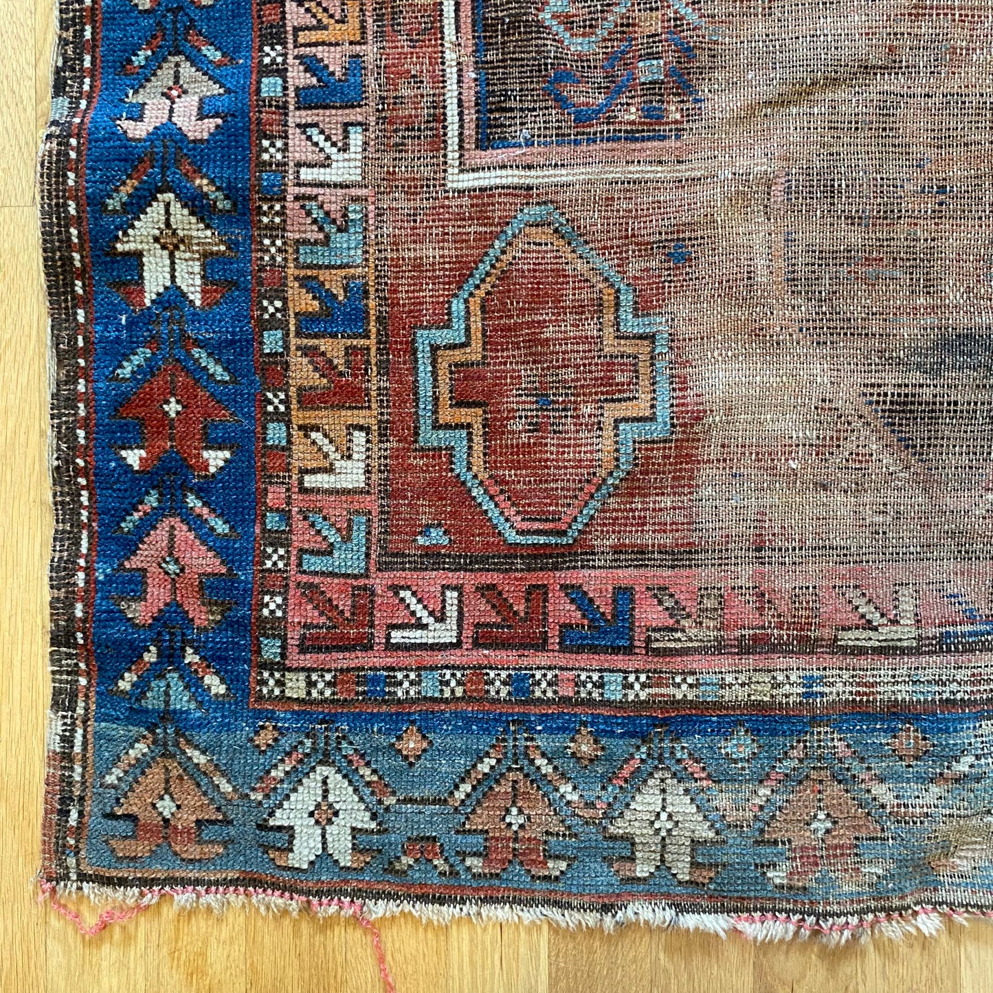 Antique Rug, 3' 6 x 5' 8 Red Brown