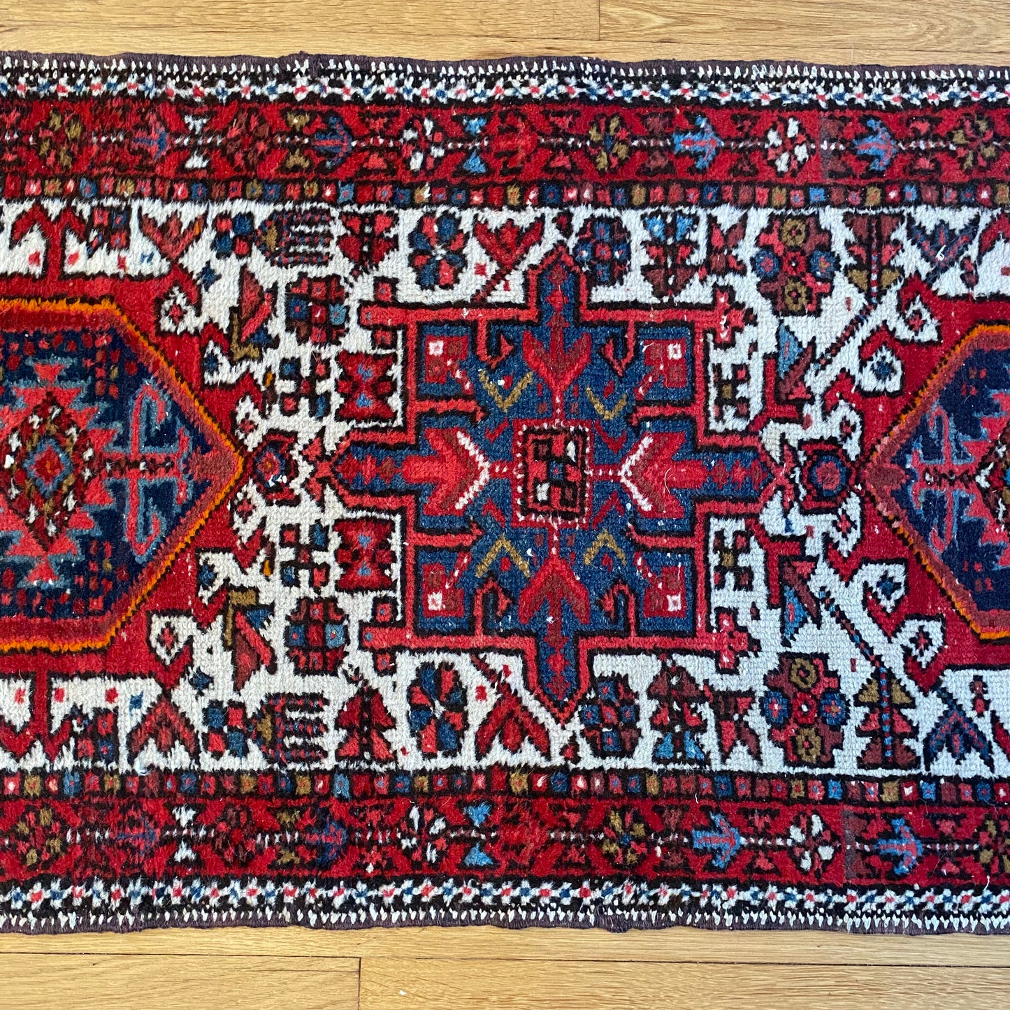 Vintage Rug, 2' x 5' 10 White
