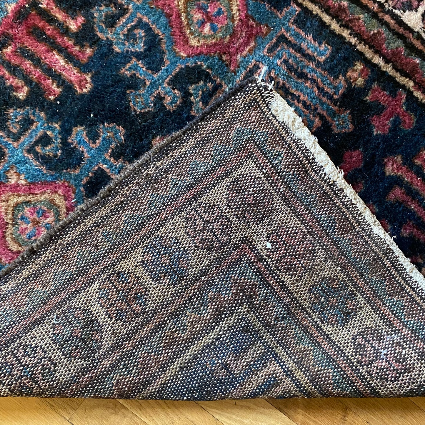 Vintage Persian Rug, 3' 3 x 6' Blue