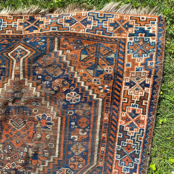 Vintage Rug 4' x 5' 3, Blue