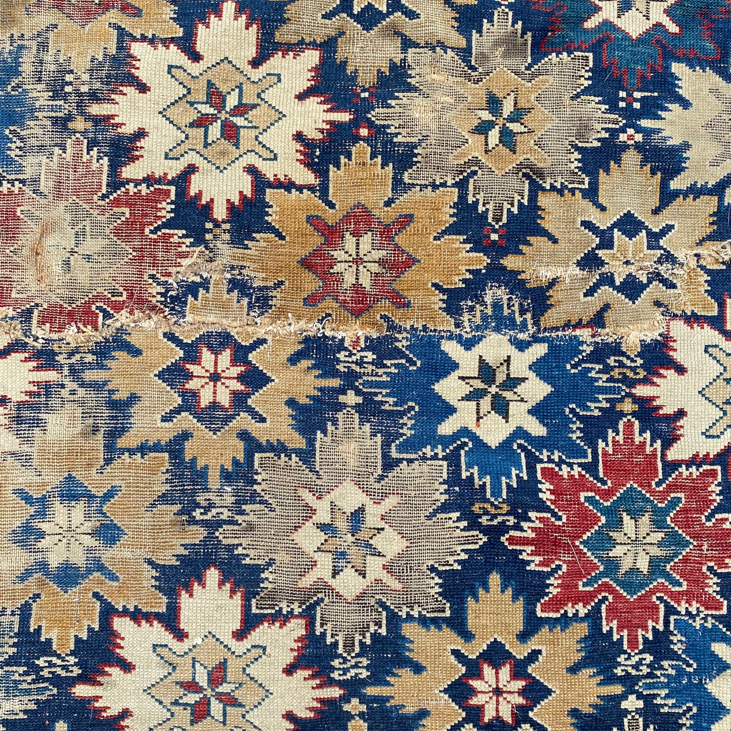 Antique Rug, 4' 1 x 7' 1 Blue