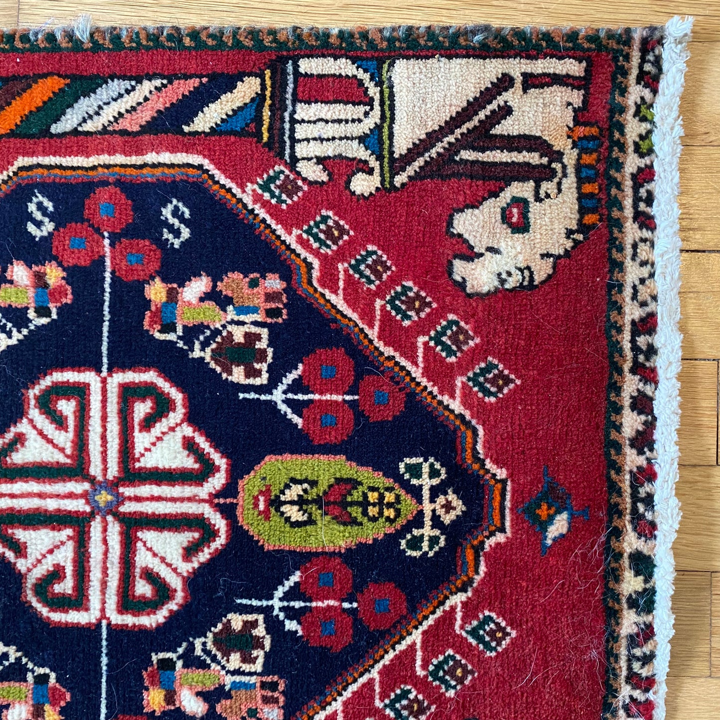 Vintage Rug, 1' 9 x 2' Red
