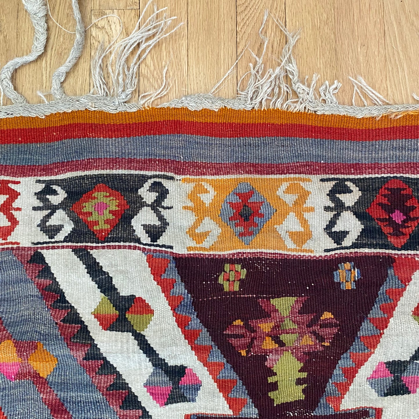 Vintage Rug, 4' 4 x 5' 2 Red
