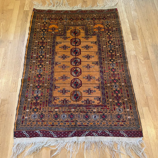 Vintage Rug, 3' x 4' 7 Gold