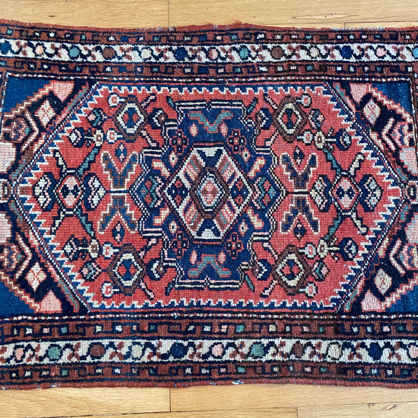 Vintage Rug, 2' x 2' 7 Red