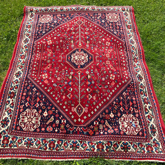 Vintage Rug, 4' 11 x 6' 7 Red