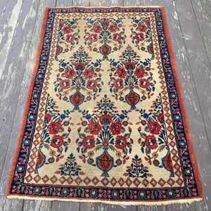 Vintage Rug, 3' 4 x 5' Beige