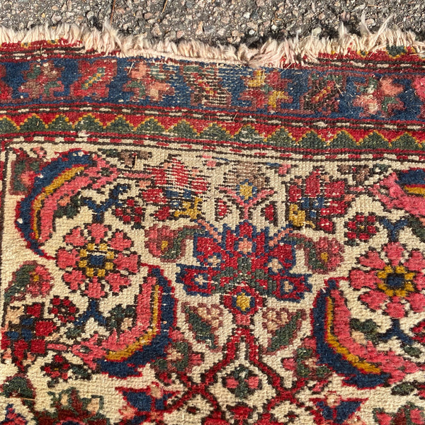 Vintage Rug, 2' 7 x 9' 11 White