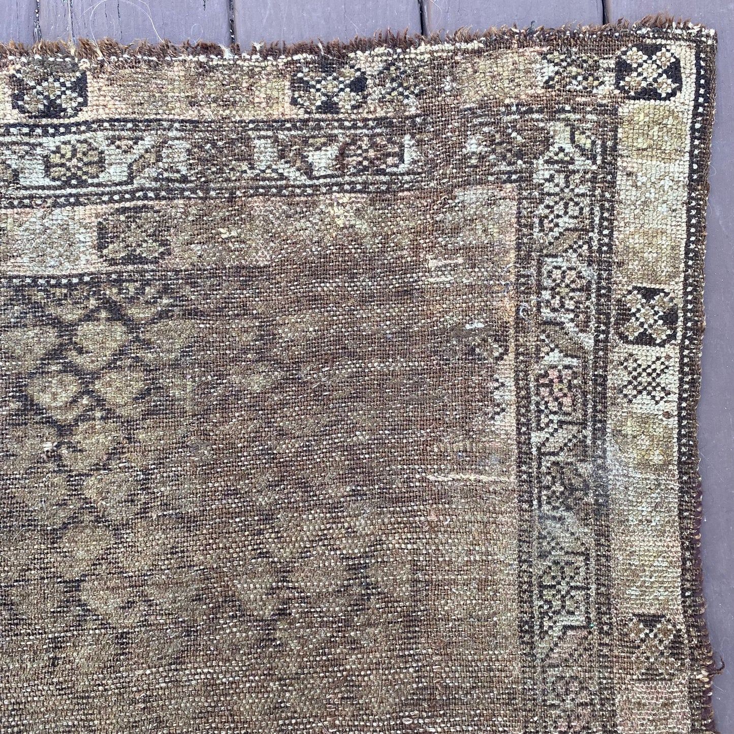 Antique Rug, 3' 3 x 6' 3 Brown