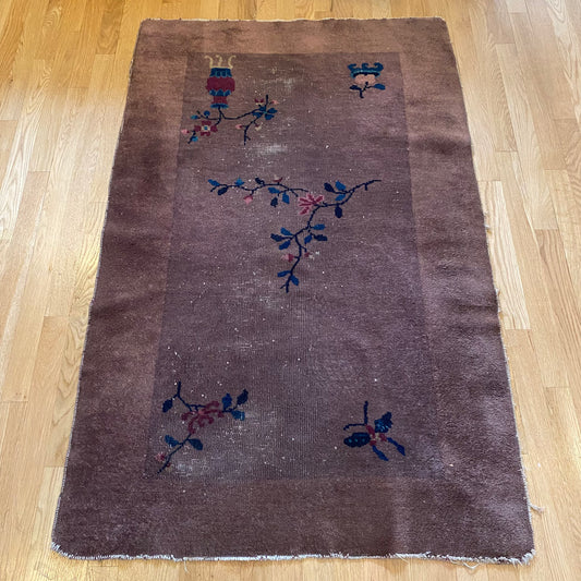 Vintage Rug 3' x 4' 10 Grey