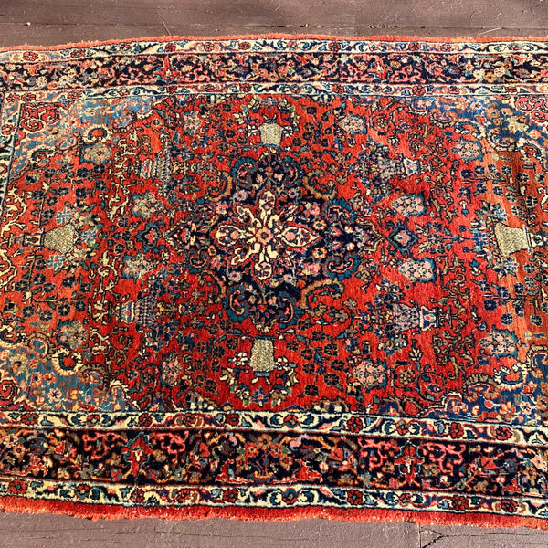 Vintage Rug, 3' 5 x 5' 1 Red