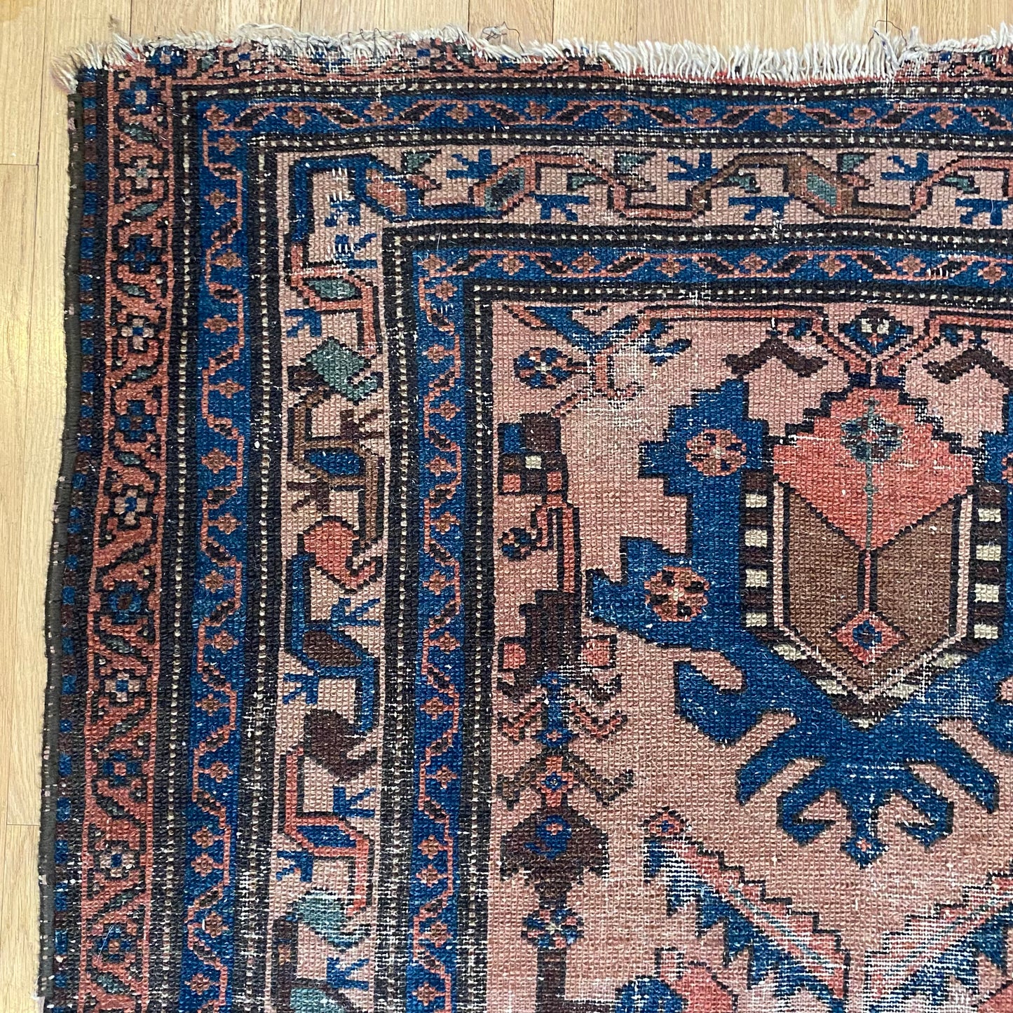 RESERVED Persian Rug, 3' 7 x 6' 4 Vintage Dusty Rose
