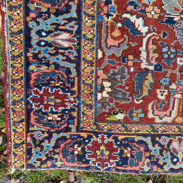 Vintage Rug, 7' 2 x 8' 8 Red