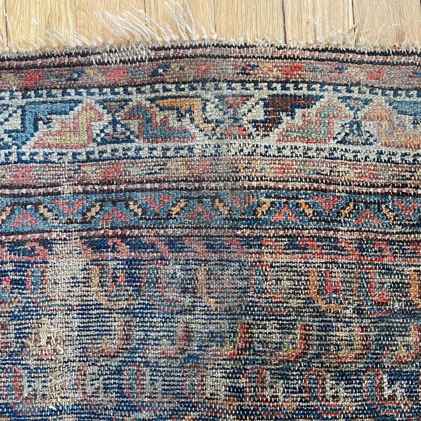 Persian Malayer Rug, 3' 9 x 6' 1 Blue Vintage