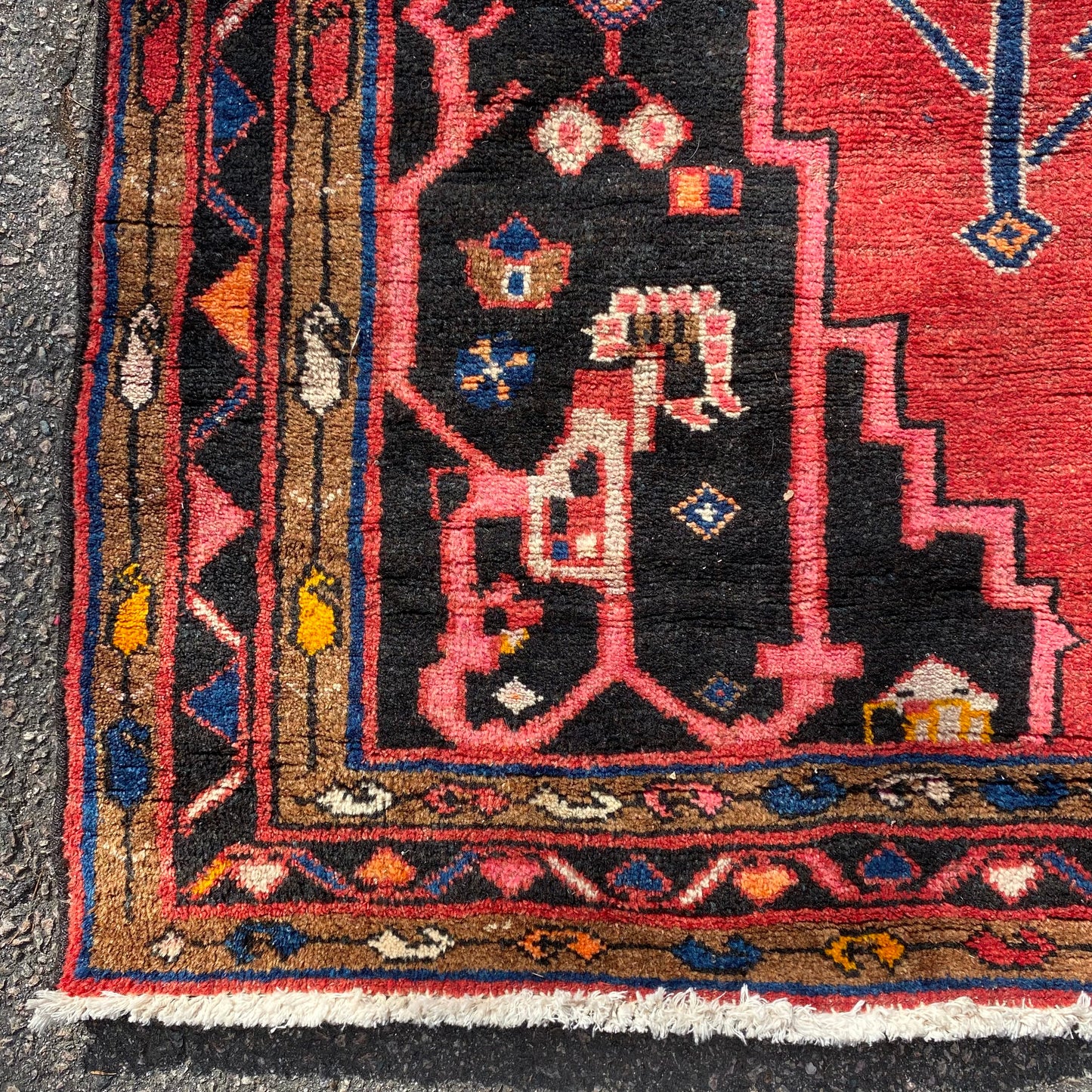 Vintage Rug, 5' x 8' 3 Red