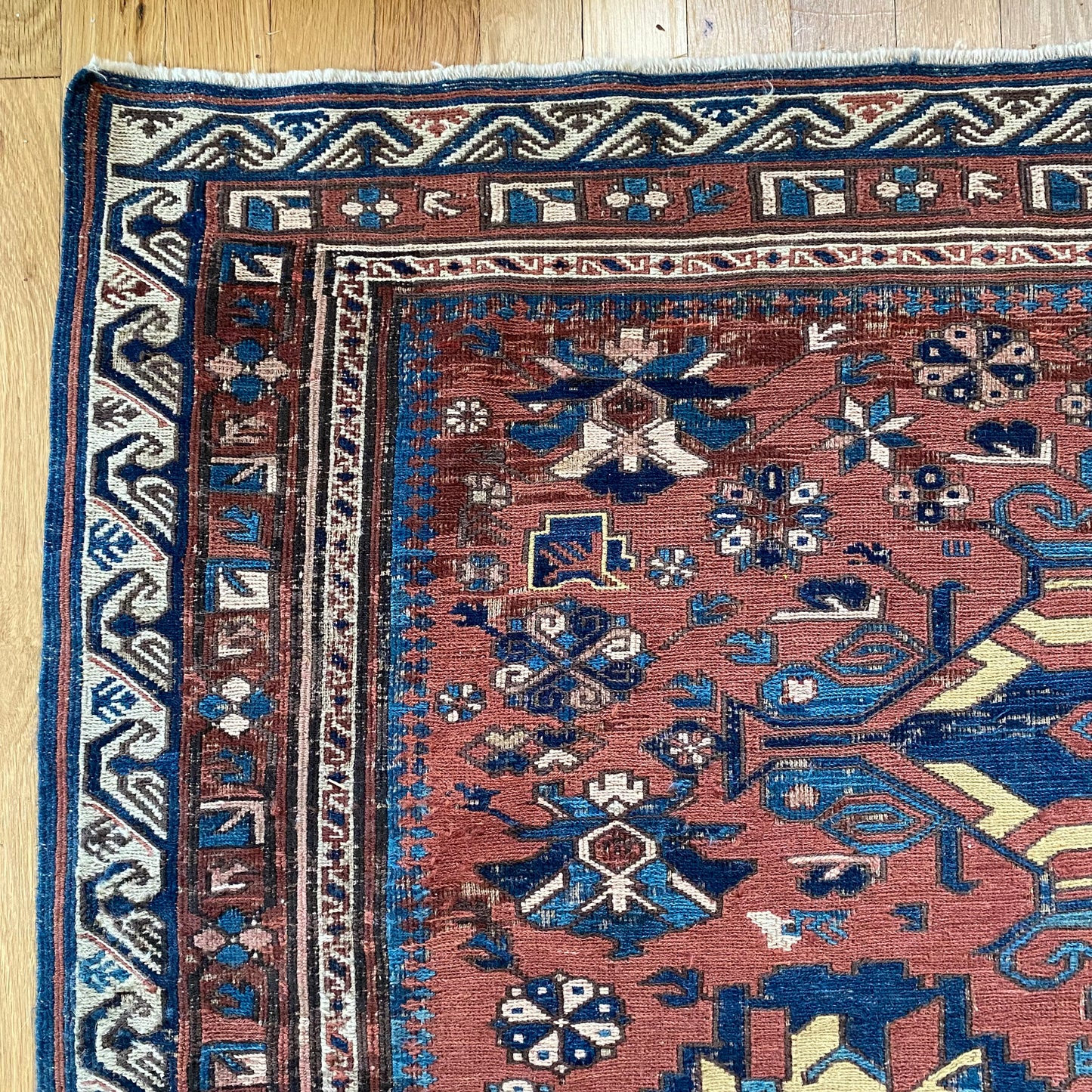 Antique Rug, 4' 4 x 7' 3 Brown