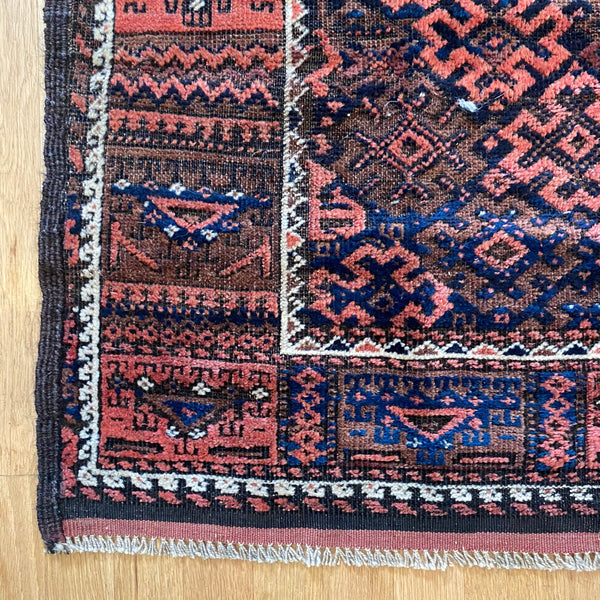 Vintage Rug, 3' 2 x 5' 2 Brown